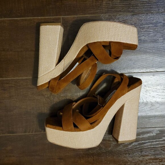 NEW Jimmy Choo Gaia 140mm Sandals Womens 10 Brown Suede Luxury Designer Retro - Picture 6 of 10